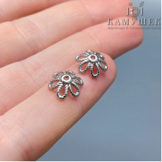 Шапочка, цвет серебро 10 мм