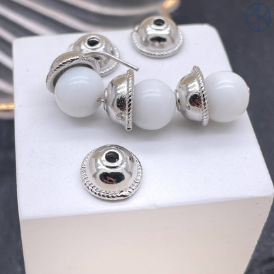 Шапочка, цвет серебро 10 мм 