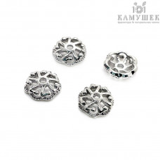 Шапочка, цвет серебро 7 мм