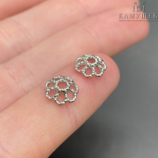 Шапочка, цвет серебро 8 мм