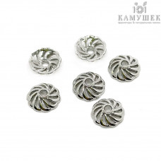 Шапочка, цвет серебро 8 мм