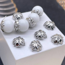 Шапочка, цвет серебро 8 мм 