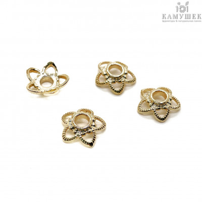 Шапочка, цвет золото 10 мм