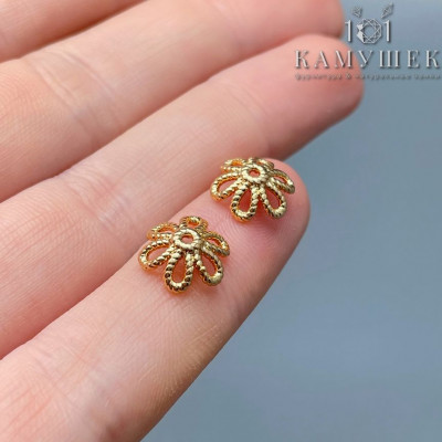 Шапочка, цвет золото 10 мм