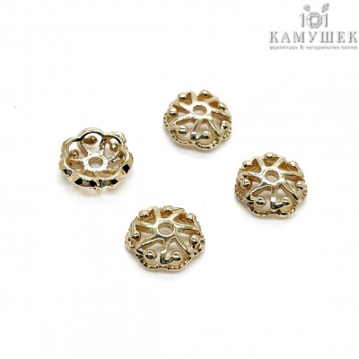 Шапочка, цвет золото 7 мм