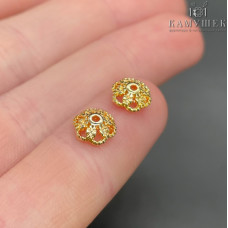 Шапочка, цвет золото 7 мм