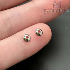 Шапочка гладкая, цвет серебро 4 мм