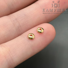 Шапочка гладкая, цвет золото 4 мм