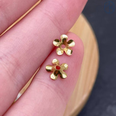 Шапочка сталь 6 мм, цвет золото 18К