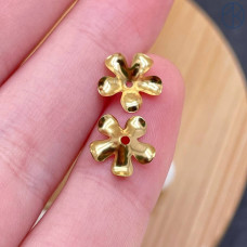 Шапочка сталь 8 мм, цвет золото 18К 