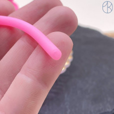 Шнур каучуковый розовый 4 мм