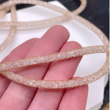 Шнур плетеный стразы №1 4 мм