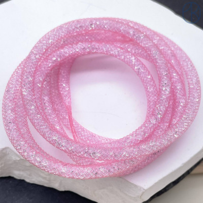 Шнур плетеный стразы №2 4 мм