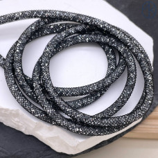 Шнур плетеный стразы №3 4 мм