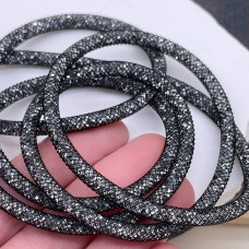 Шнур плетеный стразы №3 4 мм