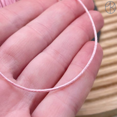 Шнур вощеный розовый 1 мм