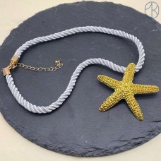 Шнурок с замком и подвеской Морская звезда, цвет золото