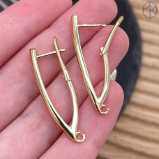 Швензы № 63 люкс, цвет золото 34х12 мм 