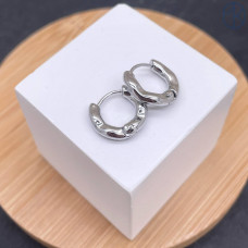 Швензы конго мятые сталь, цвет серебро 14 мм Швензы конго мятые сталь, цвет серебро 14 мм