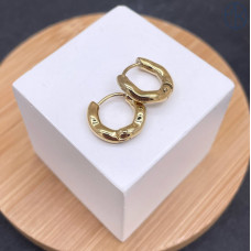 Швензы конго мятые сталь, цвет золото 14К 14 мм Швензы конго мятые сталь, цвет золото 14К 14 мм