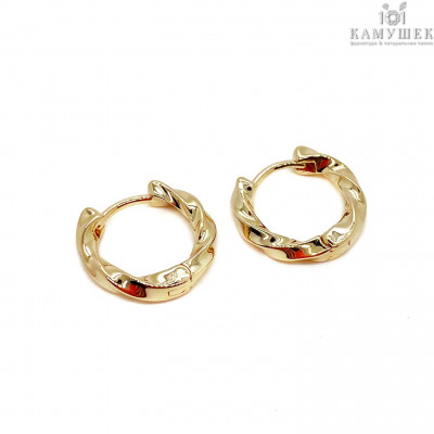 Швензы конго спираль люкс, цвет серебро 17,5 мм