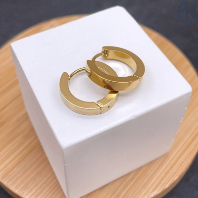 Швензы конго сталь №1, цвет золото 14К 16 мм