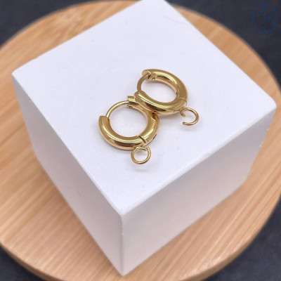 Швензы конго сталь №2, цвет золото 14К 12 мм