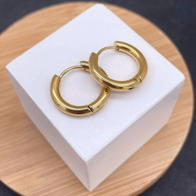 Швензы конго сталь, цвет золото 18К 18 мм