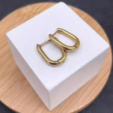 Швензы конго сталь овал №1, цвет золото 14К 16х12 мм