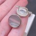 Швензы круг перламутр, цвет серебро 16 мм 