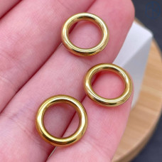 Соединительный элемент сталь 12х2 мм, цвет золото 18К 