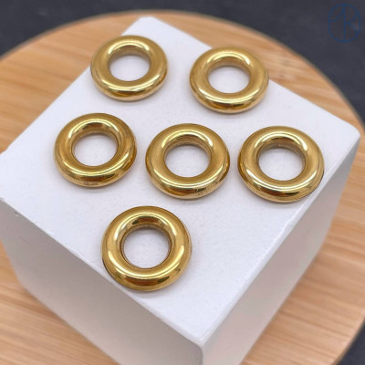 Соединительный элемент сталь 12х3 мм, цвет золото 18К 