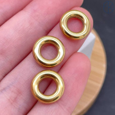 Соединительный элемент сталь 12х3 мм, цвет золото 18К 