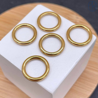 Соединительный элемент сталь 14х2 мм, цвет золото 18К