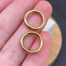 Соединительный элемент сталь 14х2 мм, цвет золото 18К