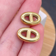 Соединительный элемент сталь 14х2 мм, цвет золото 18К