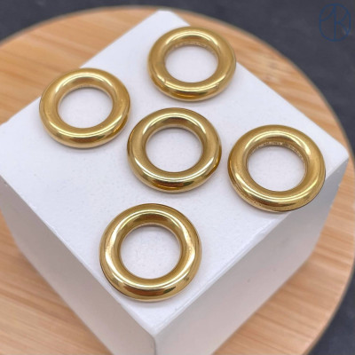 Соединительный элемент сталь 14х3 мм, цвет золото 18К