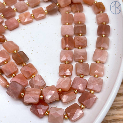 Солнечный камень квадрат огранка 10 мм