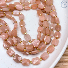 Солнечный камень прямоугольник огранка 10х8 мм