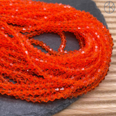 Стекло биконус оранжевое 4 мм