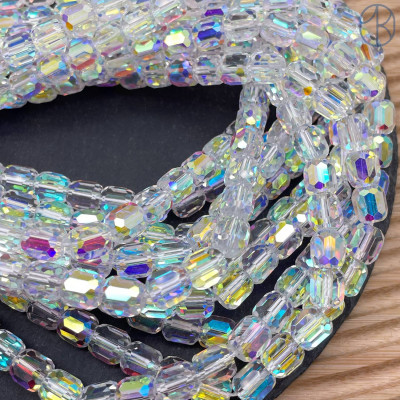 Стекло цилиндр огранка прозрачное с переливом №1 8 мм