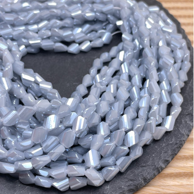 Стекло фриформ огранка серое 7х6 мм