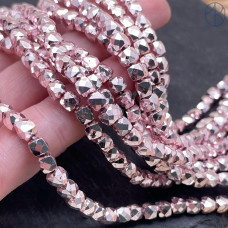 Стекло куб огранка розовое непрозрачное 5 мм