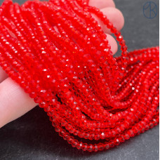 Стекло огранка светло-красное 3 мм