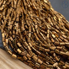 Стекло прямоугольник огранка, цвет коричневый 6x3 мм