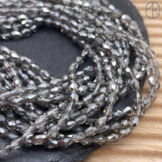 Стекло рис огранка серое 6х4 мм