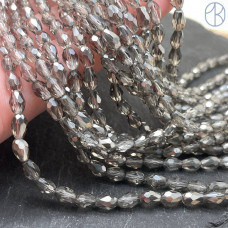 Стекло рис огранка серое 6х4 мм