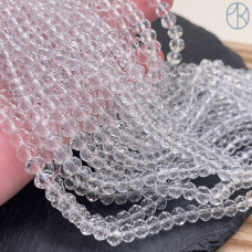 Стекло рондель огранка прозрачное 6 мм