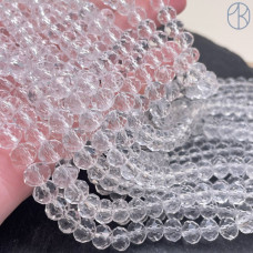 Стекло рондель огранка прозрачное 8 мм