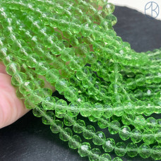 Стекло рондель огранка зеленое 8 мм